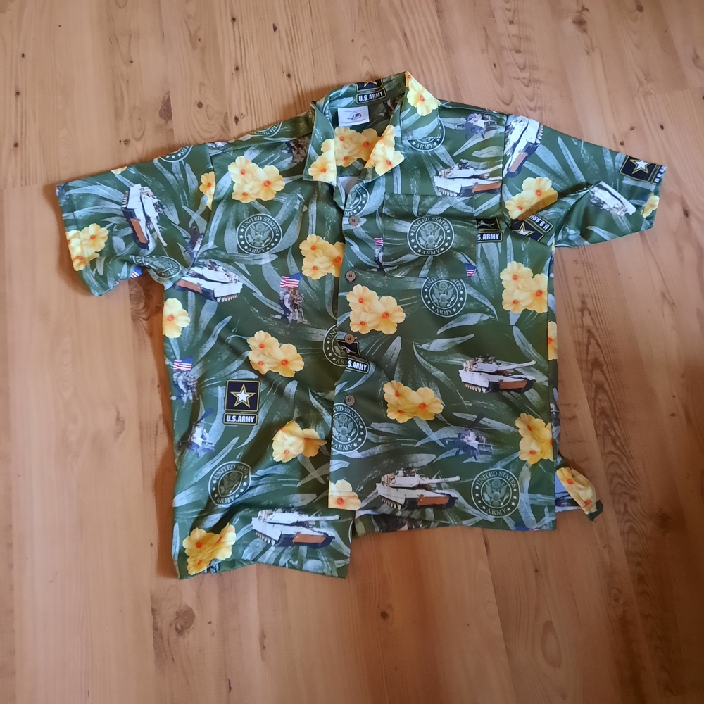 U.S. Army Green Floral Men's Shirt